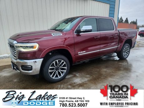 2025 Ram 1500 Limited Crew Cab 4x4 Short Box-Panoramic Sunroof-Tonneau 