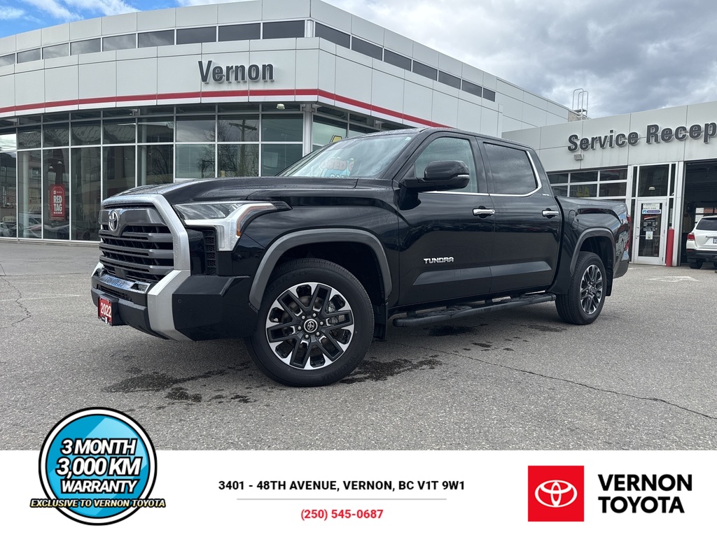 Black 2022 Toyota Tundra Limited CrewMax Cab 4WD Pickup Truck Four-Wheel Drive Automatic
