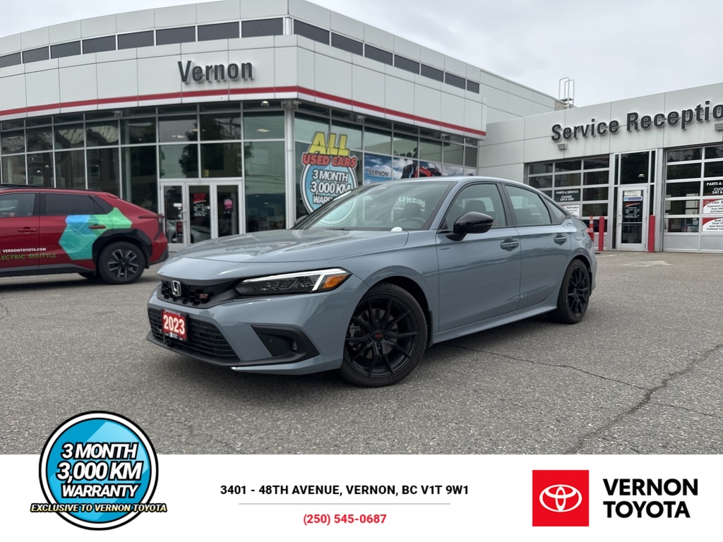 Gray (Sonic Grey Pearl) 2023 Honda Civic Si FWD Sedan Front-Wheel Drive Manual