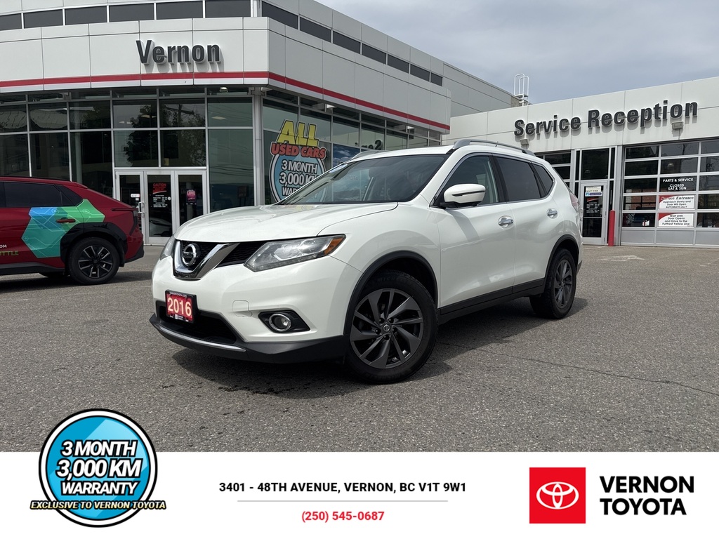 Glacier White 2016 Nissan Rogue SL AWD SUV / Crossover All-Wheel Drive Automatic