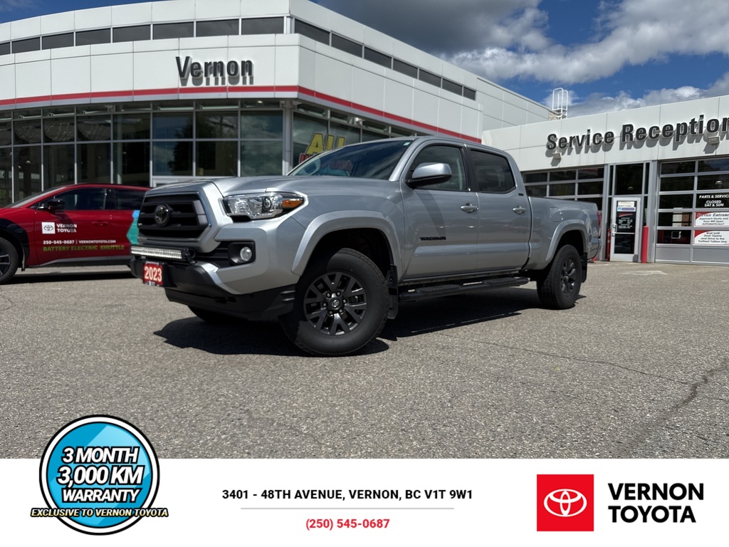 Celestial Silver Metallic 2023 Toyota Tacoma SR5 V6 Double Cab LB 4WD Pickup Truck Four-Wheel Drive Automatic