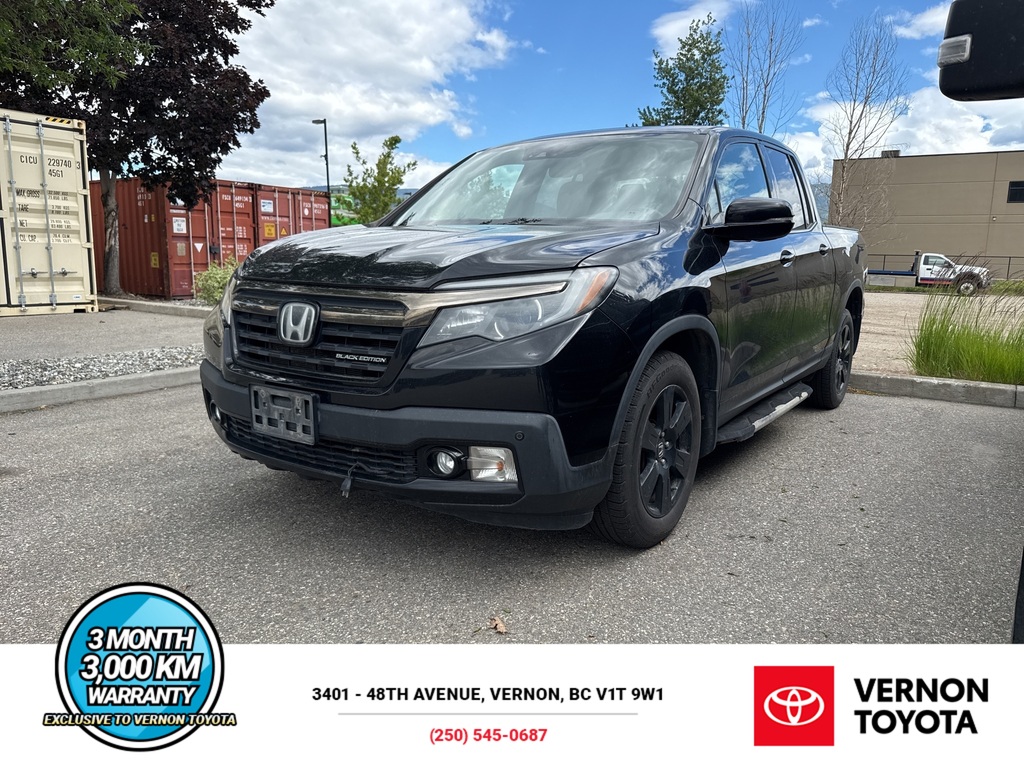 Black 2017 Honda Ridgeline Pickup Truck All-Wheel Drive Automatic