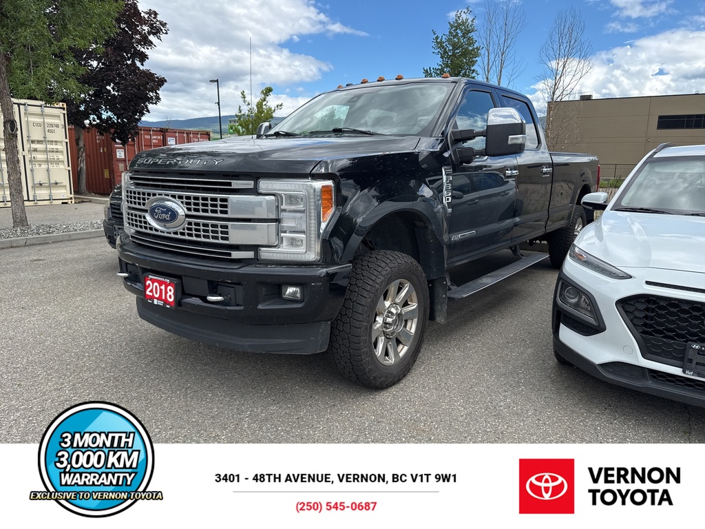 Shadow Black 2018 Ford F-350 Super Duty Platinum Crew Cab 4WD Pickup Truck Four-Wheel Drive Automatic