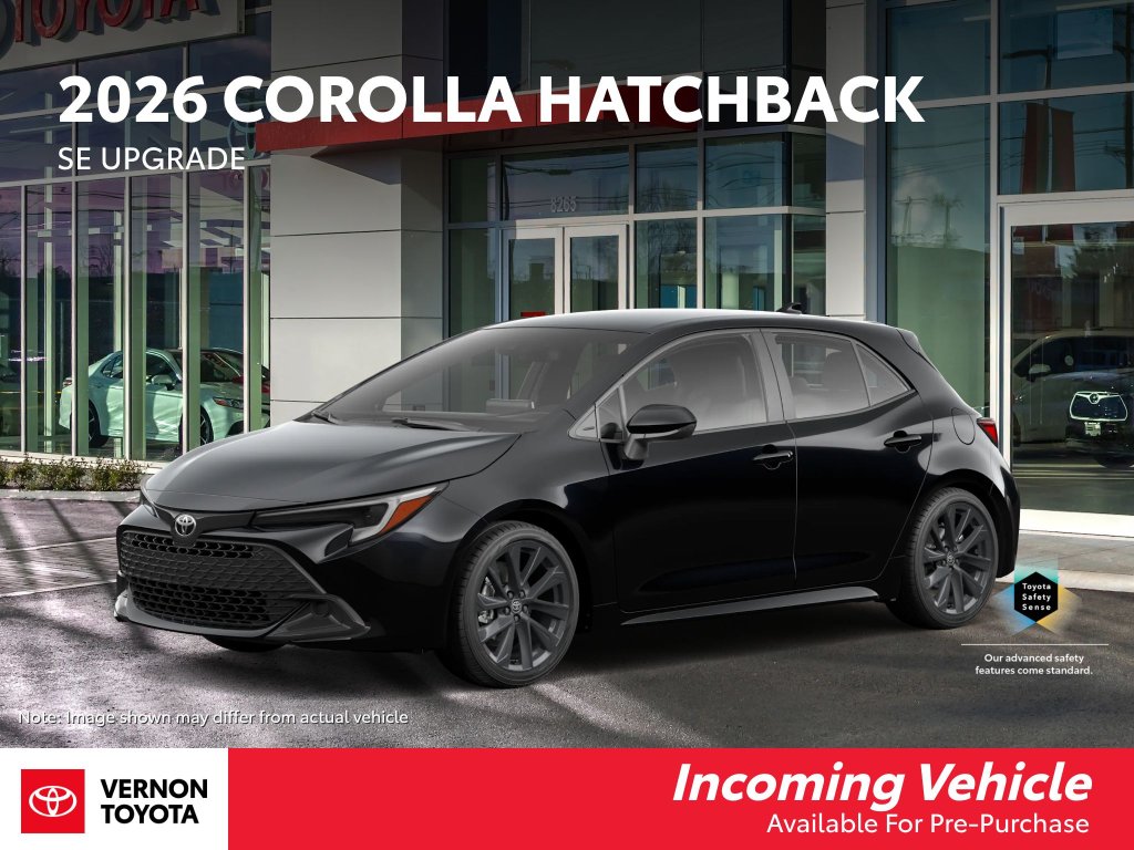 Midnight Black Metallic 2026 Toyota Corolla Hatchback SE FWD Hatchback Front-Wheel Drive Automatic