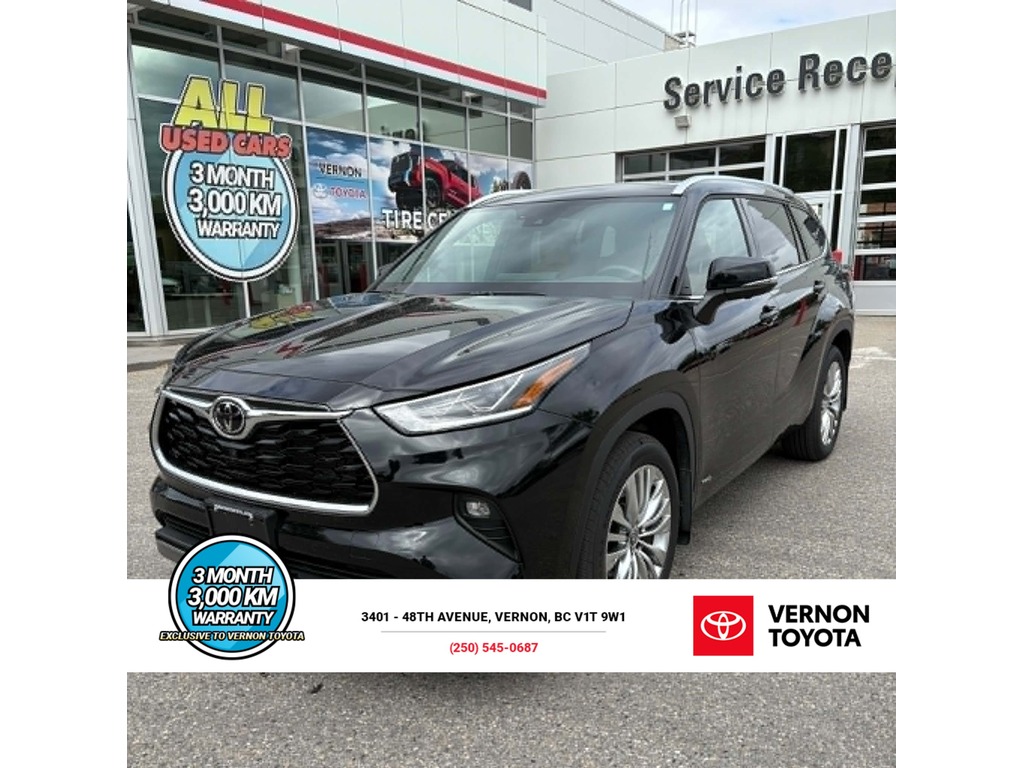 Midnight Black Metallic 2025 Toyota Highlander Hybrid SUV / Crossover All-Wheel Drive Continuously Variable Transmission