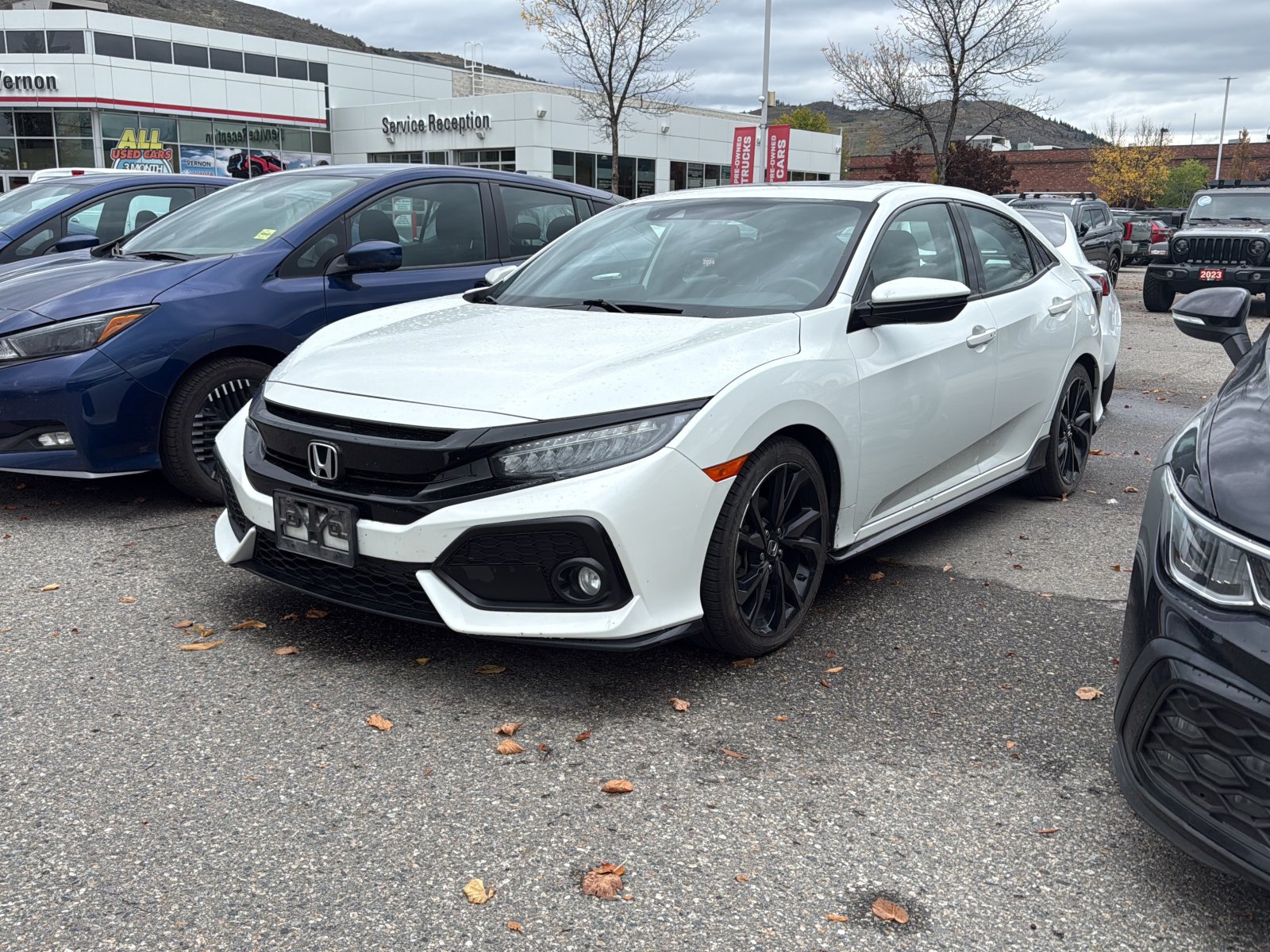 White Orchid Pearl 2019 Honda Civic Hatchback Hatchback Front-Wheel Drive Automatic