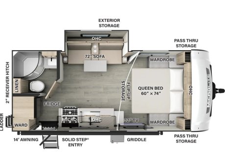 2025 Flagstaff MICRO LITE 21FBRS  Travel Trailer