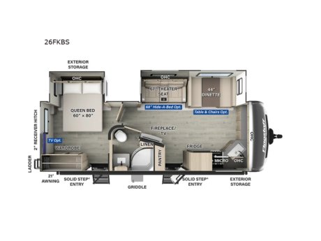 2026 Flagstaff SUPER LITE 26FKBS  Travel Trailer