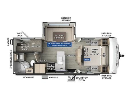 2026 Flagstaff MICRO LITE 25DBH  Travel Trailer