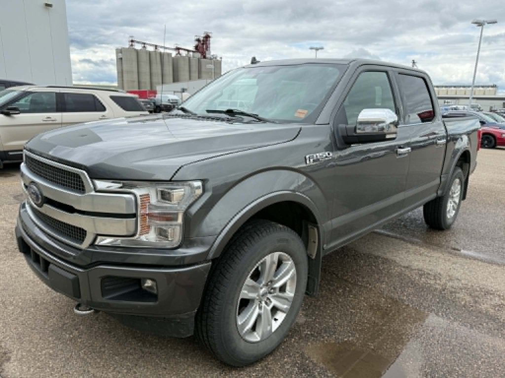 Gray 2019 Ford F-150 Platinum SuperCrew 4WD Pickup Truck Four-Wheel Drive Automatic