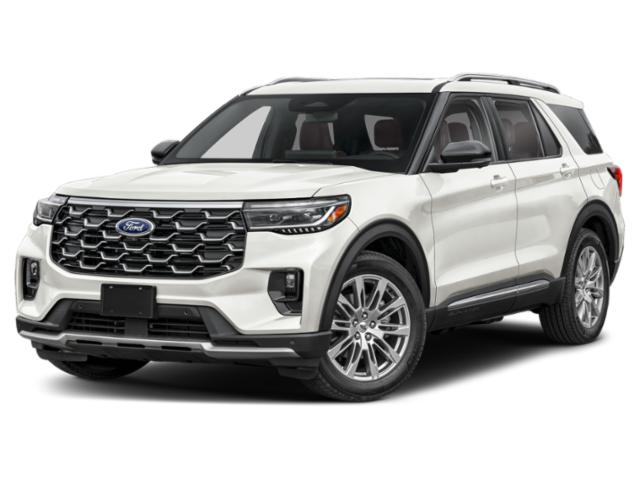 Star White Metallic Tri-coat 2025 Ford Explorer SUV / Crossover All-Wheel Drive Automatic