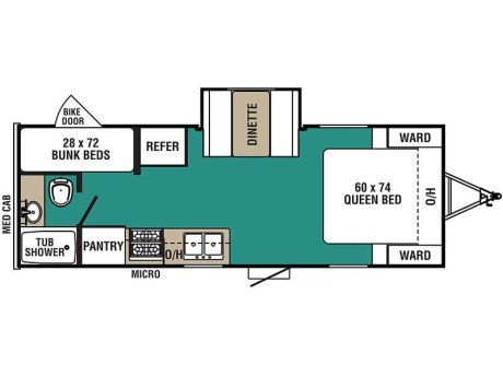 2019 Forest River Viking 21BHS  Travel Trailer
