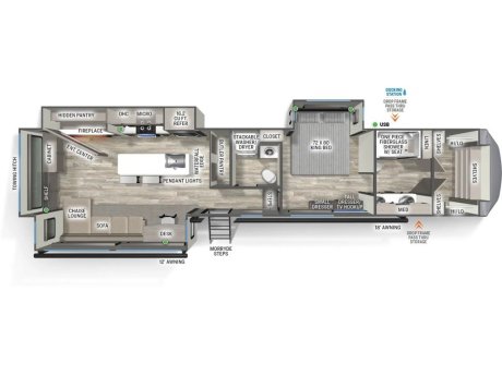 2025 Forest River Sandpiper 3900HBLR  Fifth Wheel