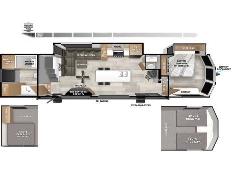 2025 Forest River Salem Grand Villa 44VIEW  Travel Trailer