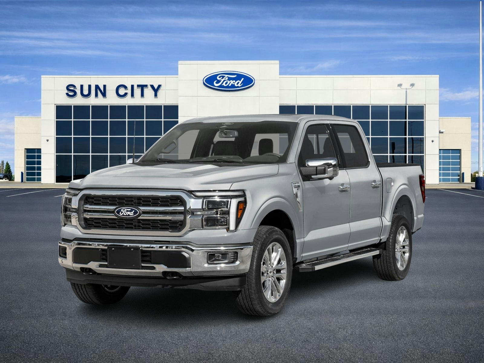 Iconic Silver Metallic 2026 Ford F-150 Pickup Truck Four-Wheel Drive Automatic