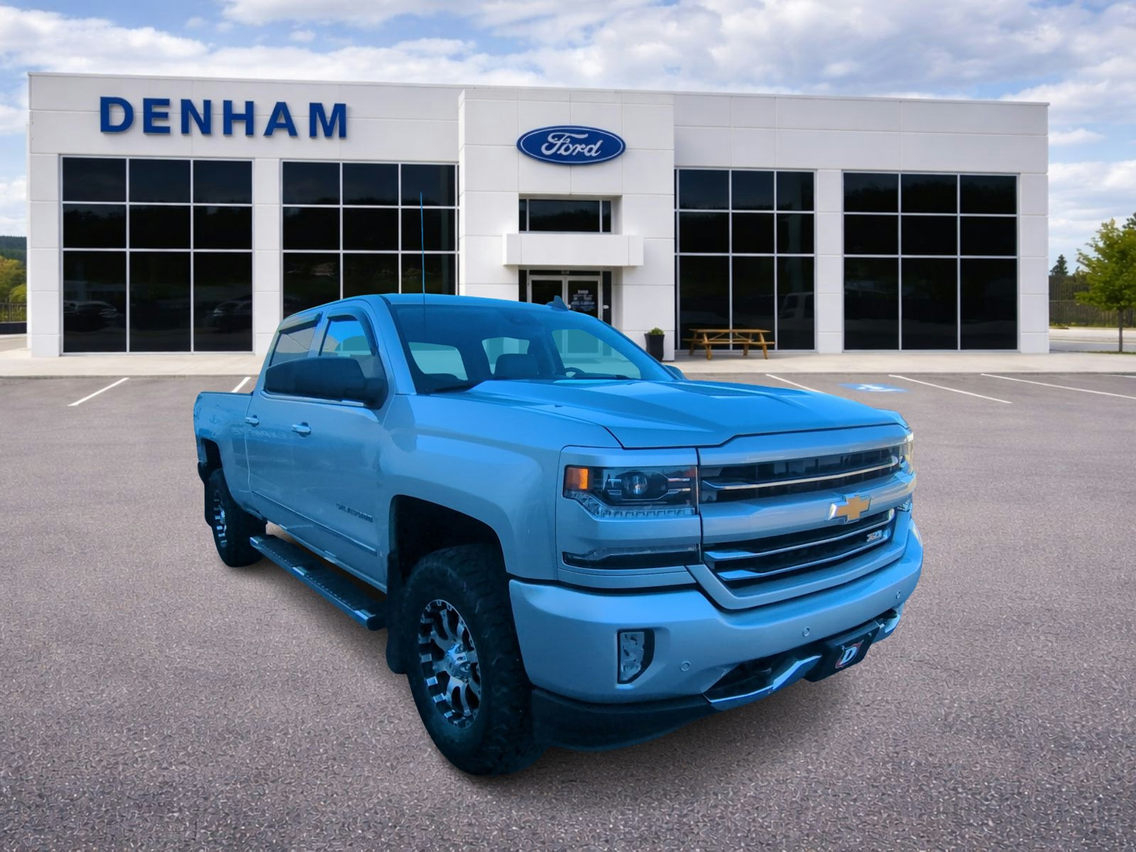 Silver 2017 Chevrolet Silverado 1500 Pickup Truck Four-Wheel Drive Automatic