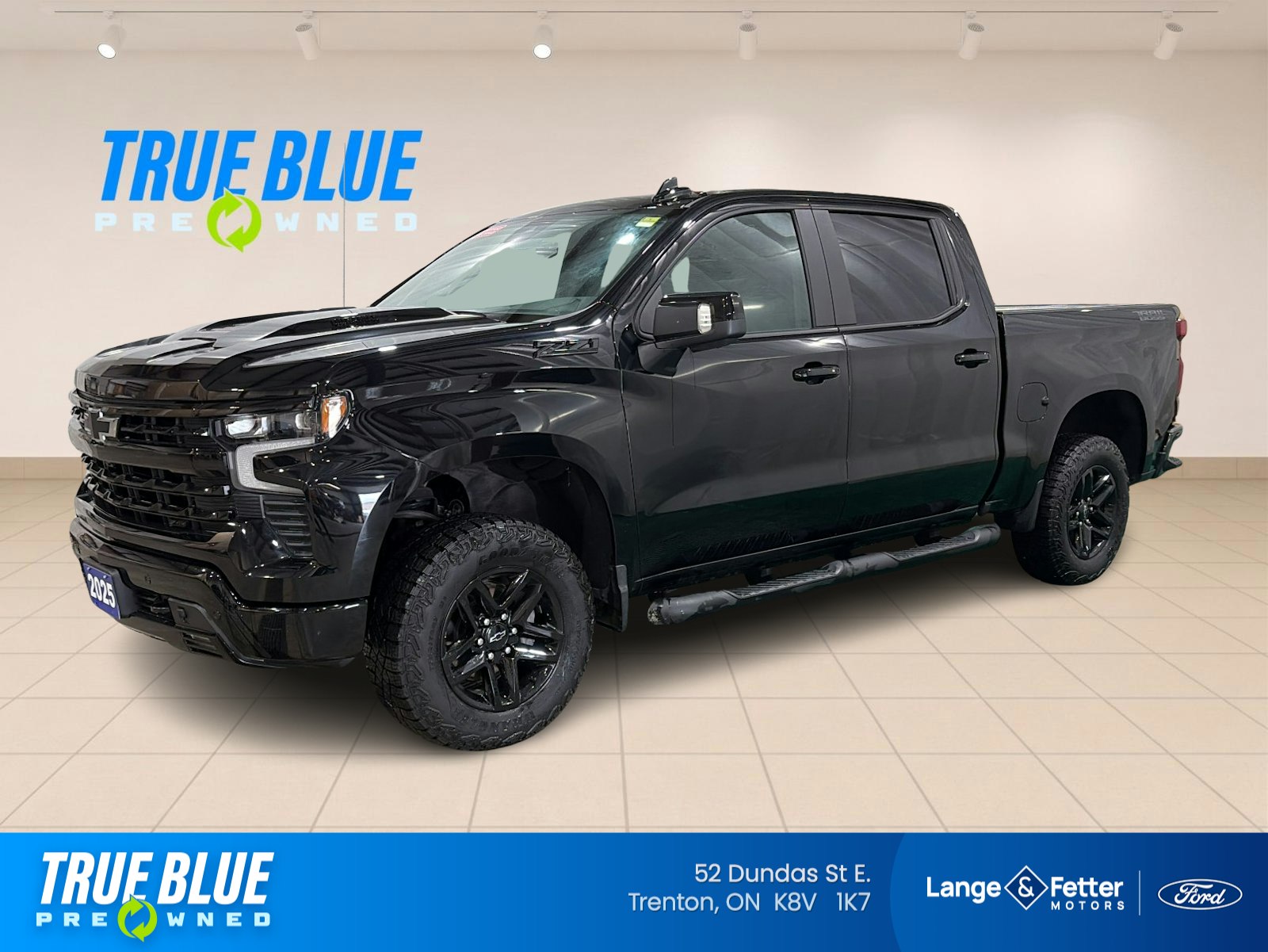 Black 2025 Chevrolet Silverado 1500 Pickup Truck Four-Wheel Drive Automatic