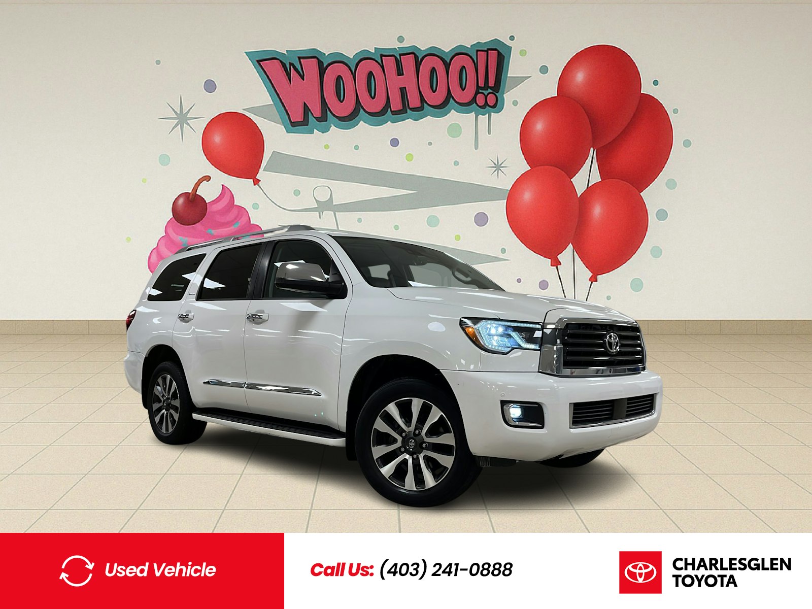 0040 Super White 2021 Toyota Sequoia SUV / Crossover Four-Wheel Drive Automatic