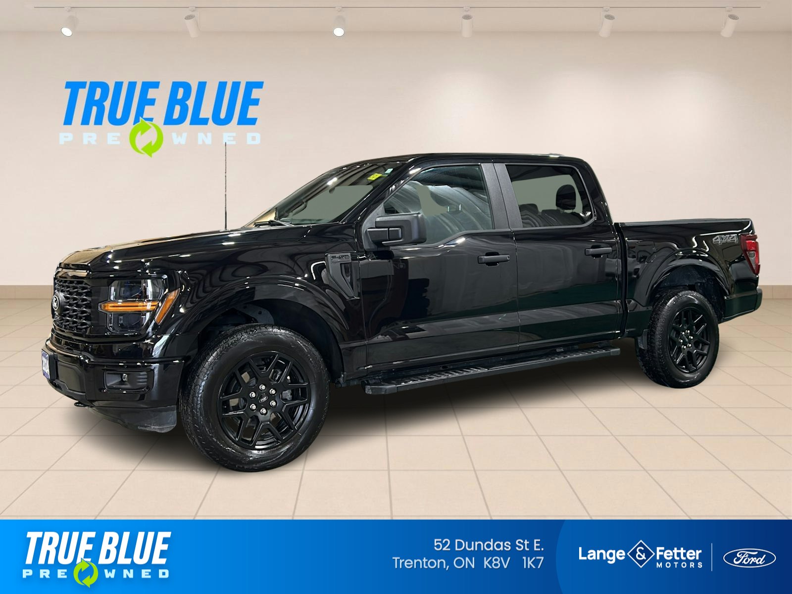 Black 2024 Ford F-150 Pickup Truck Four-Wheel Drive Automatic