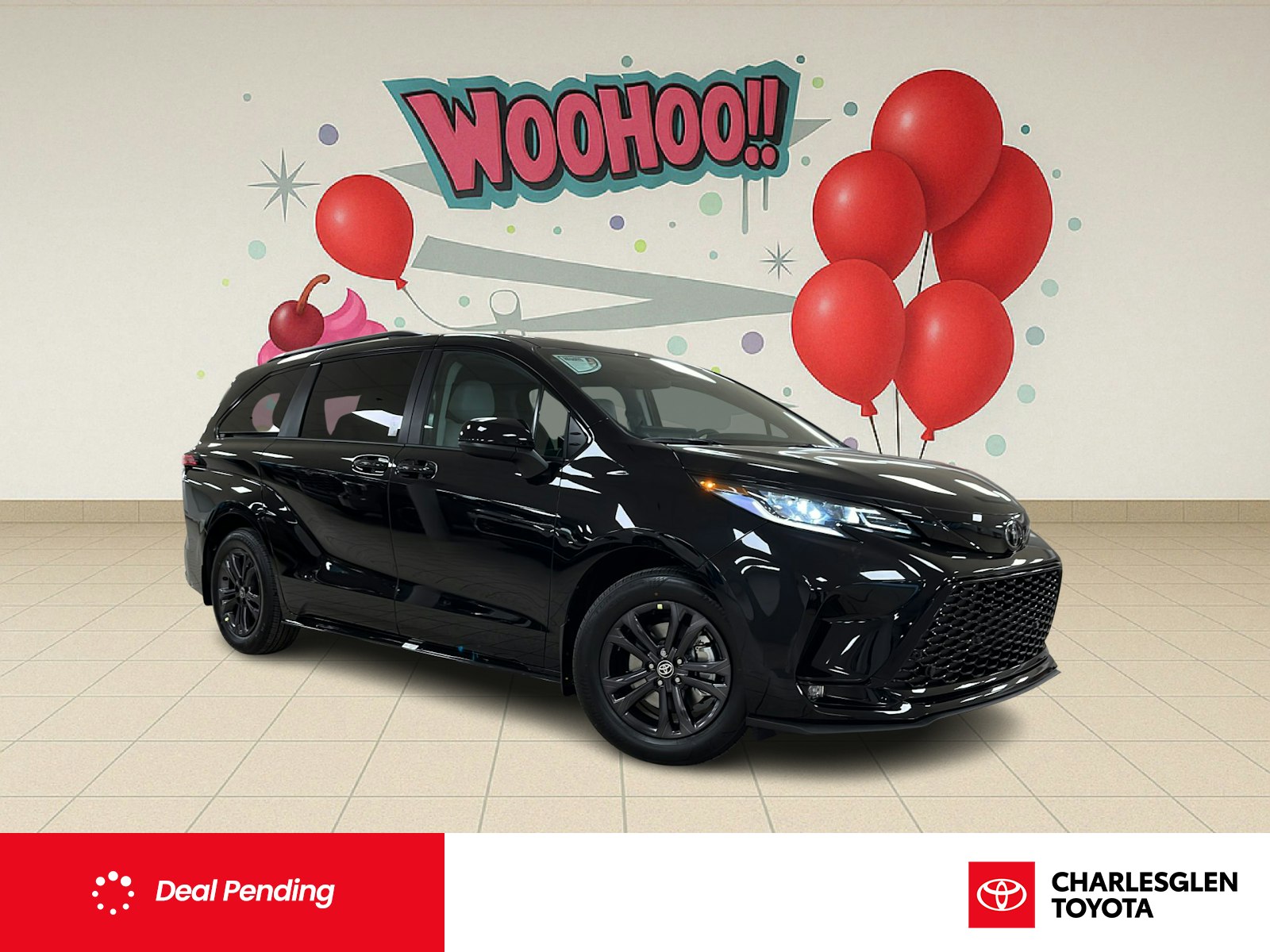Midnight Black Metallic 2026 Toyota Sienna Minivan All-Wheel Drive Continuously Variable Transmission