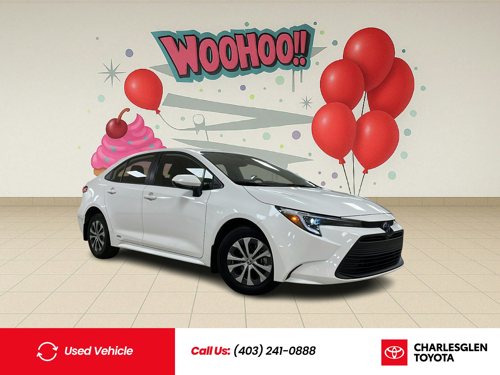 0040 Super White 2024 Toyota Corolla Hybrid Sedan All-Wheel Drive Continuously Variable Transmission