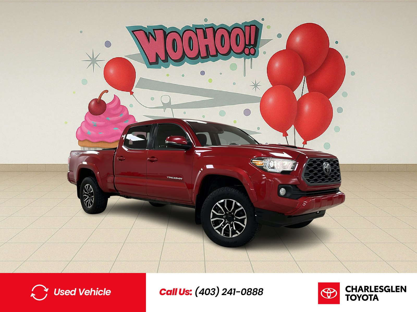 03R3 Barcelona Red Metallic 2020 Toyota Tacoma Pickup Truck  Automatic