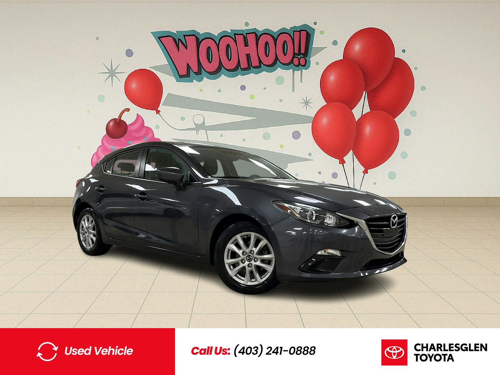 Gray 2015 Mazda MAZDA3 Hatchback  Automatic